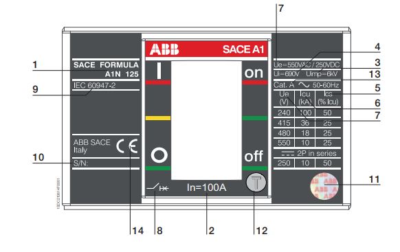 Nhãn MCCB 3P ABB